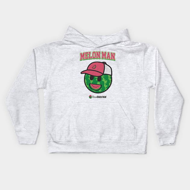 Ross Chastain Charcoal Melon Man Logo Kids Hoodie by ganisfarhan